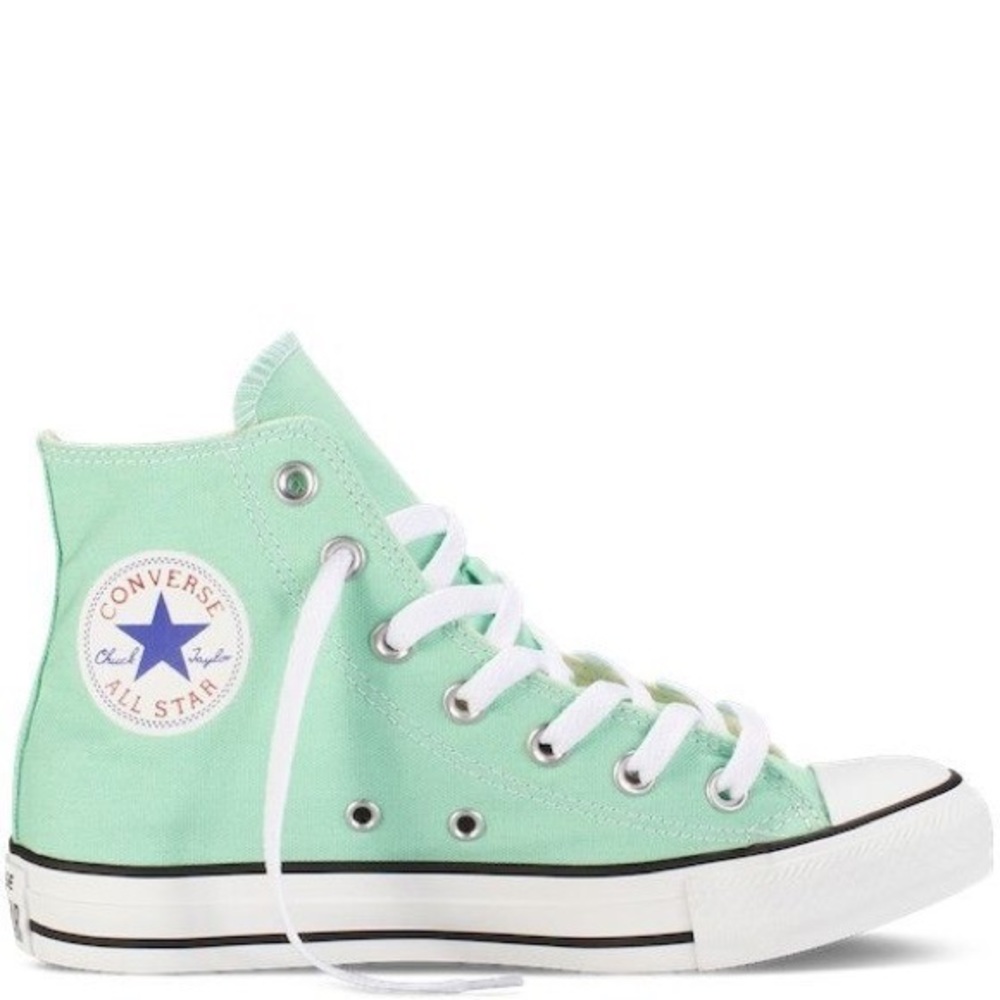 WORN ONCE Size 7 Women’s Mint Green Converse